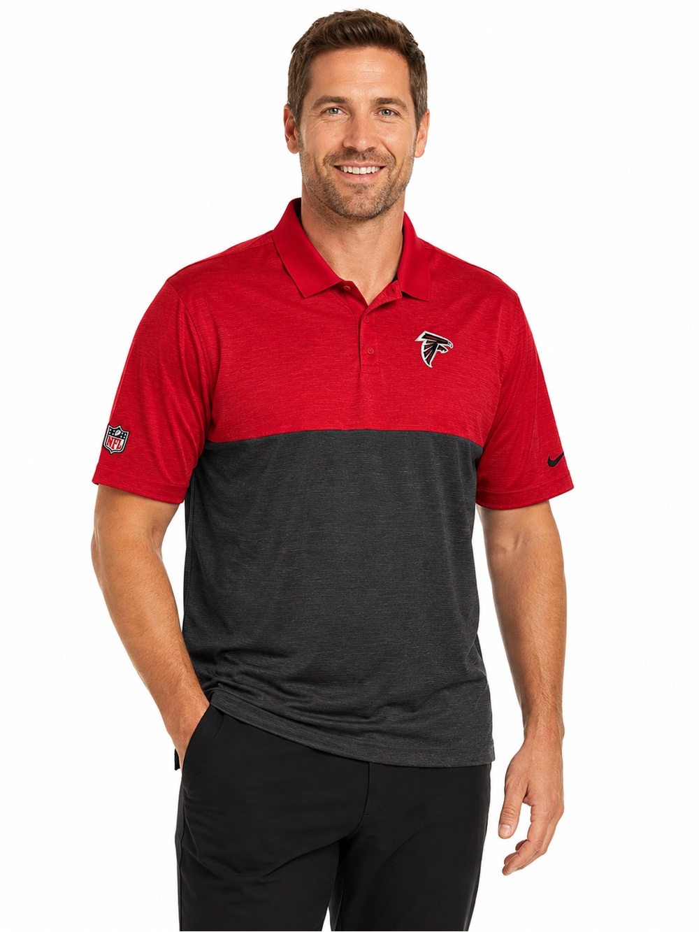 Nike Dri-FIT Atlanta Falcons On Field Colorblock Polo Shirt XXL NFL Team Issue
